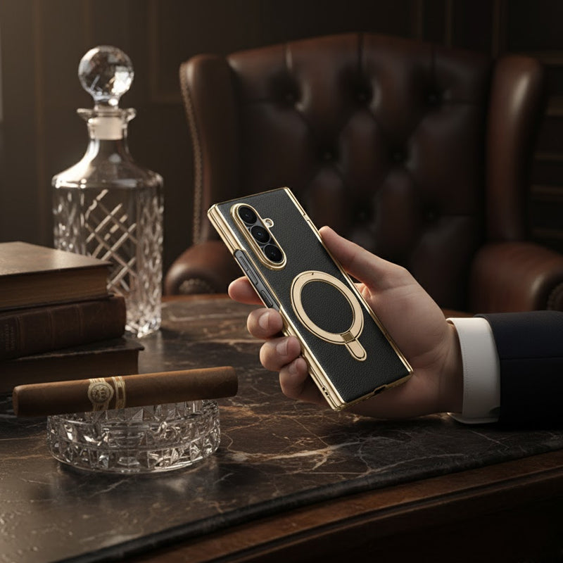 Rotatable Metal Magnetic Bracket Glass Case