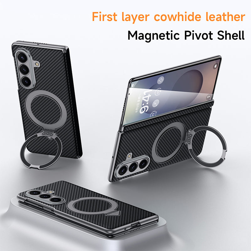 Kevlar Texture Magnetic Stand Case with Holder
