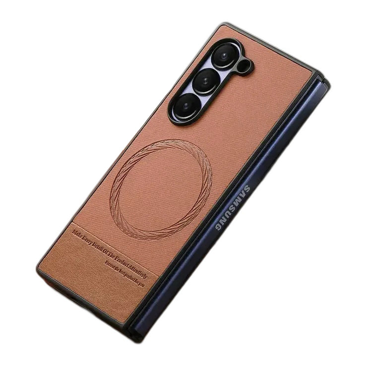 Magnetic Leather Case with Wireless Charging