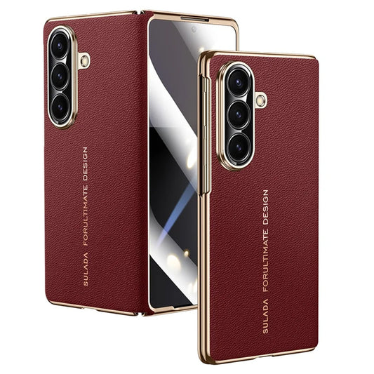 Genuine Leather Integrated Shell Case with Film