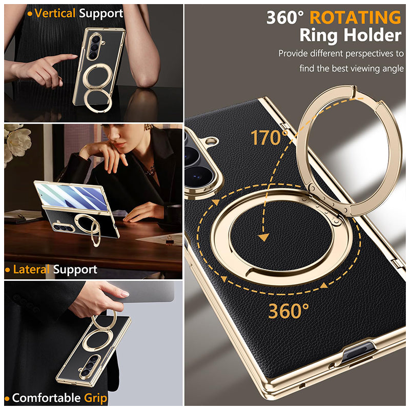 Rotatable Metal Magnetic Bracket Glass Case