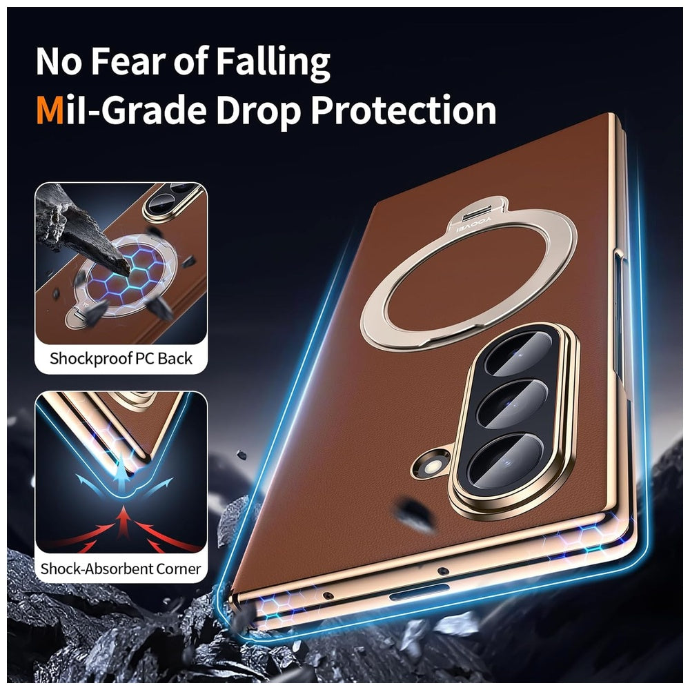 Luxury Fold Case with Screen Protector & Ring