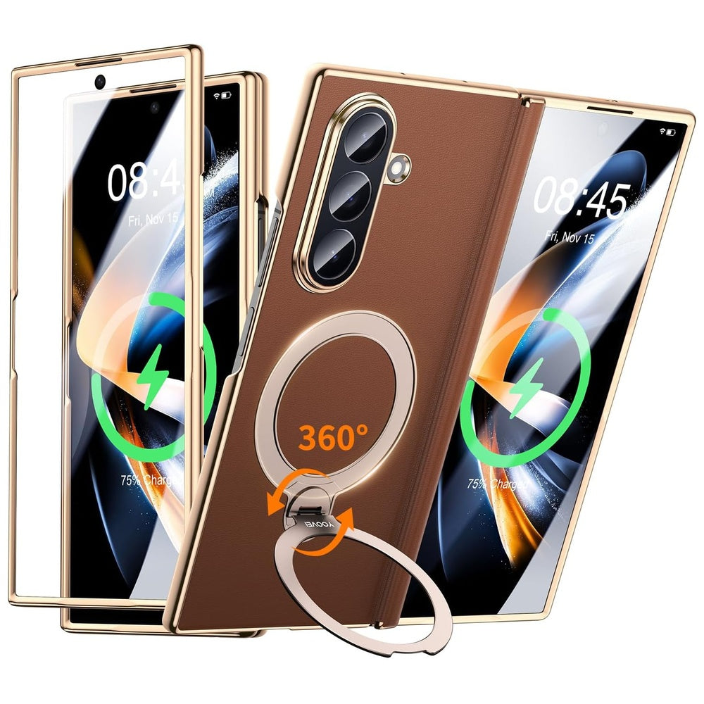 Luxury Fold Case with Screen Protector & Ring