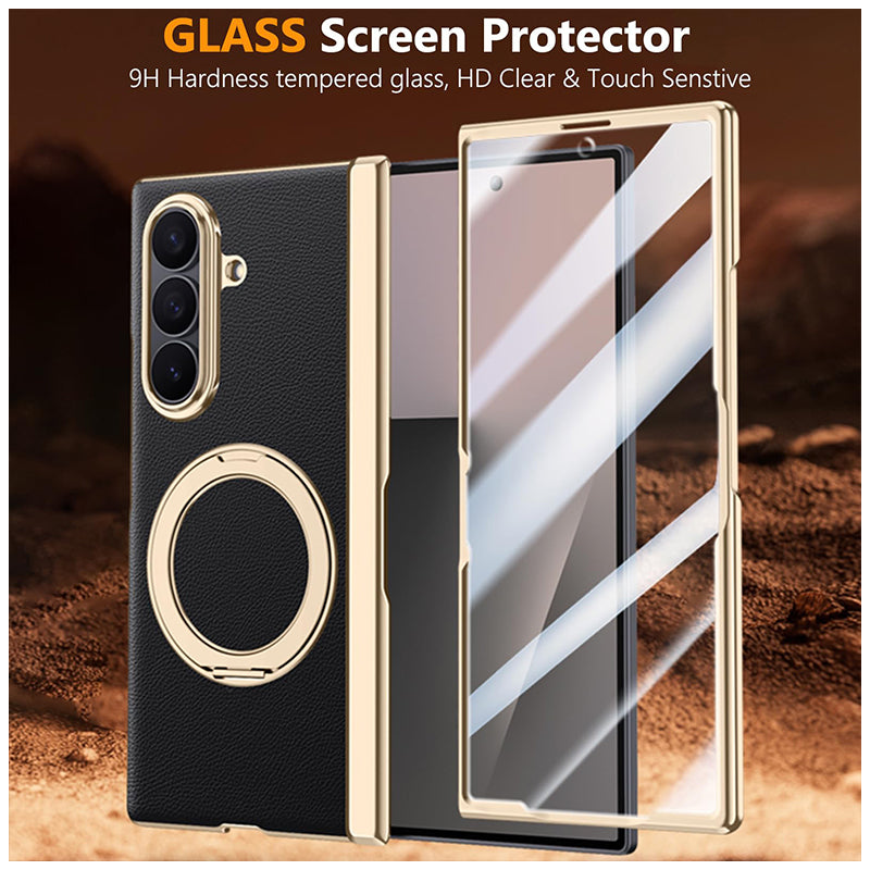 Rotatable Metal Magnetic Bracket Glass Case