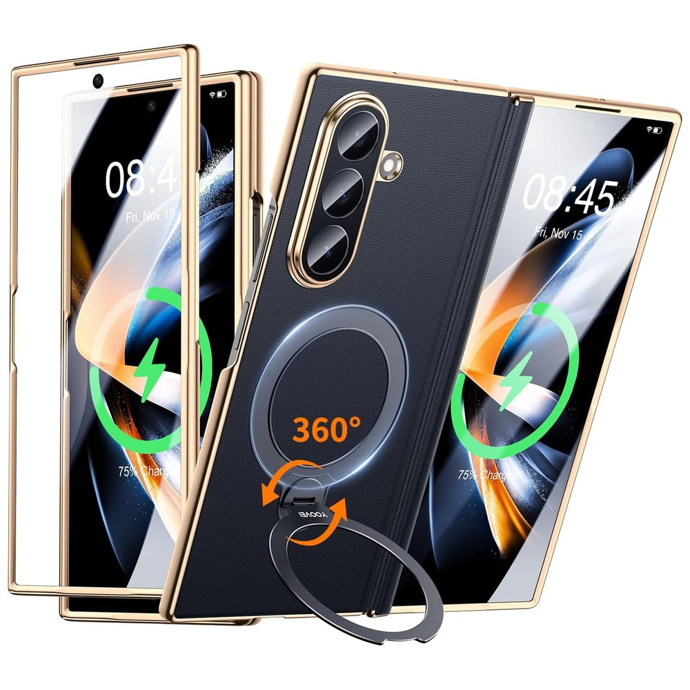 Luxury Fold Case with Screen Protector & Ring