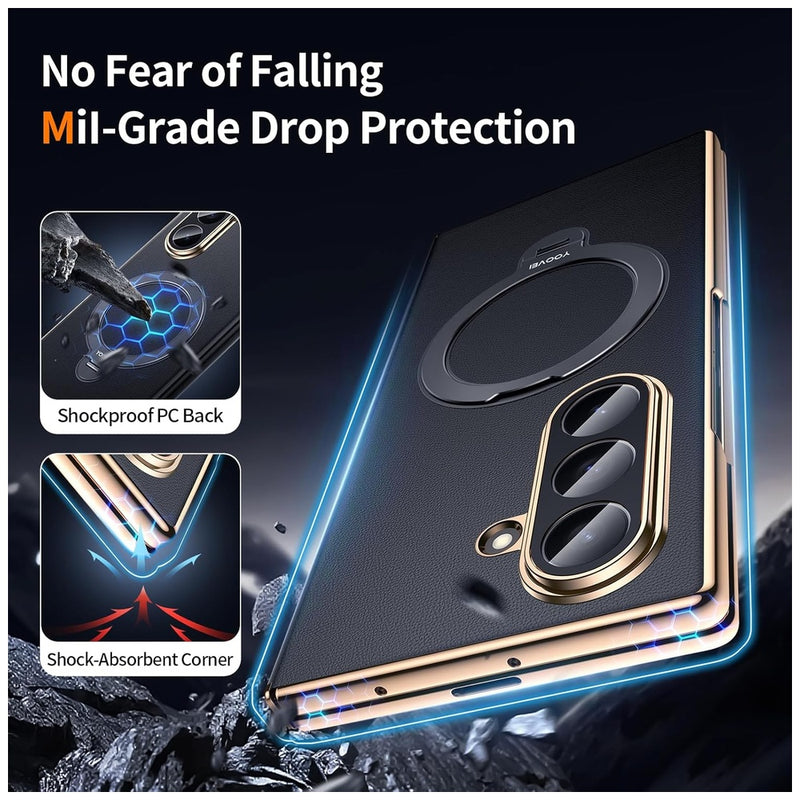 Luxury Fold Case with Screen Protector & Ring