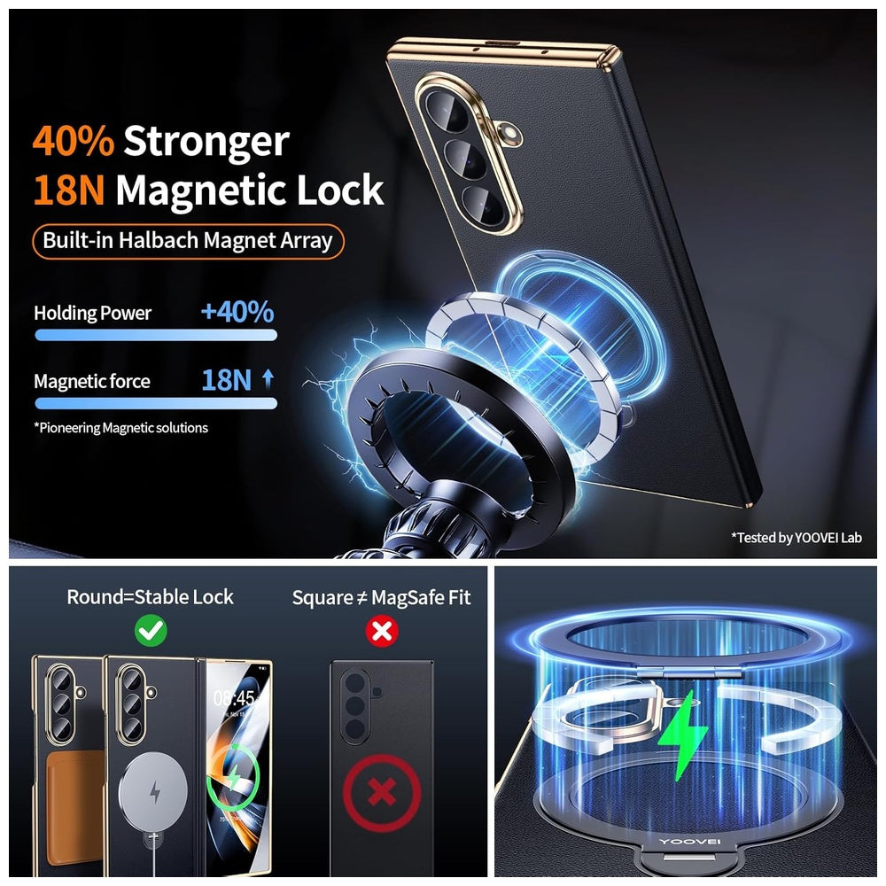 Luxury Fold Case with Screen Protector & Ring