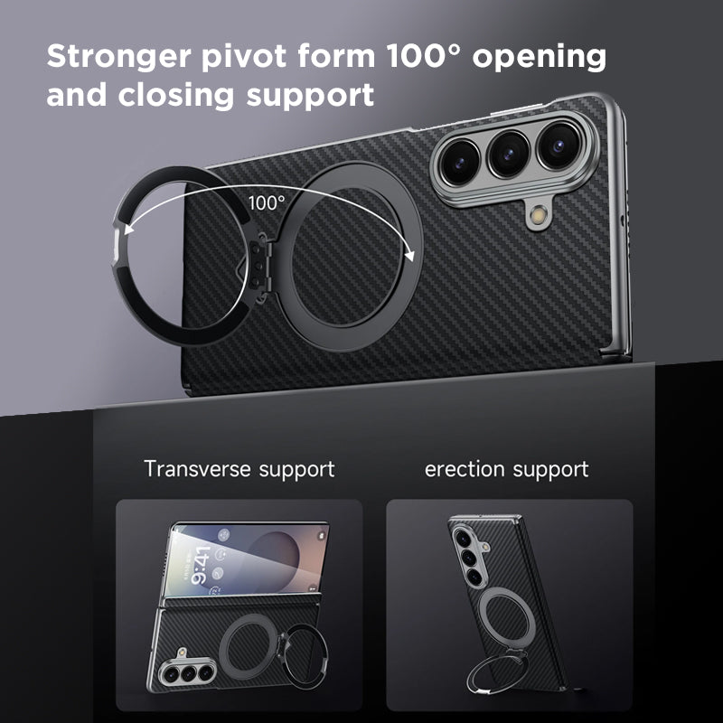 Kevlar Texture Magnetic Stand Case with Holder