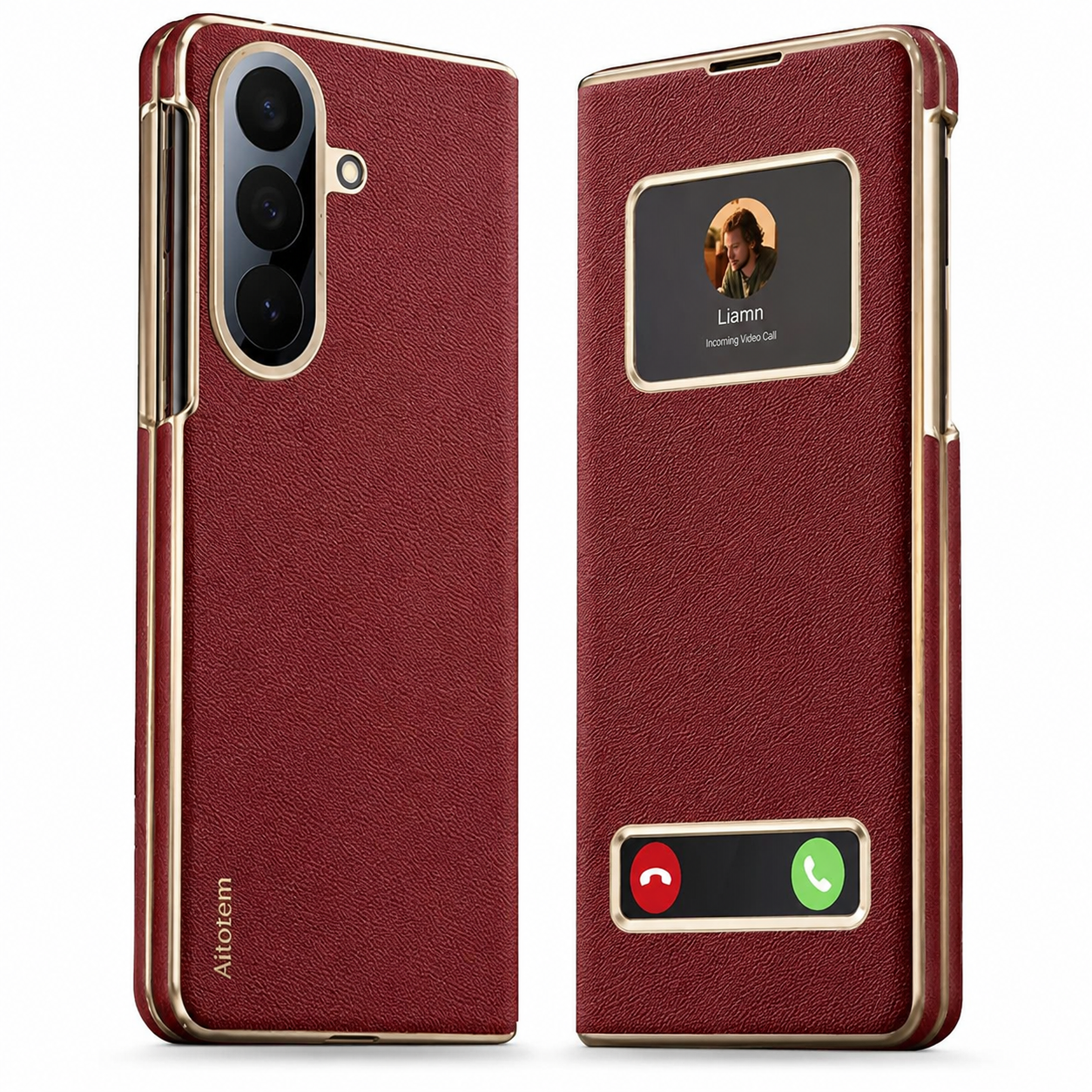 Premium Flip Case with View Windows & Magnetic