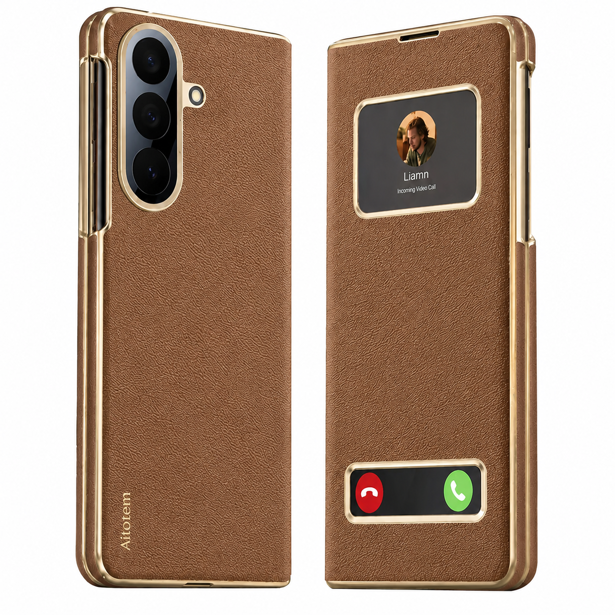 Premium Flip Case with View Windows & Magnetic