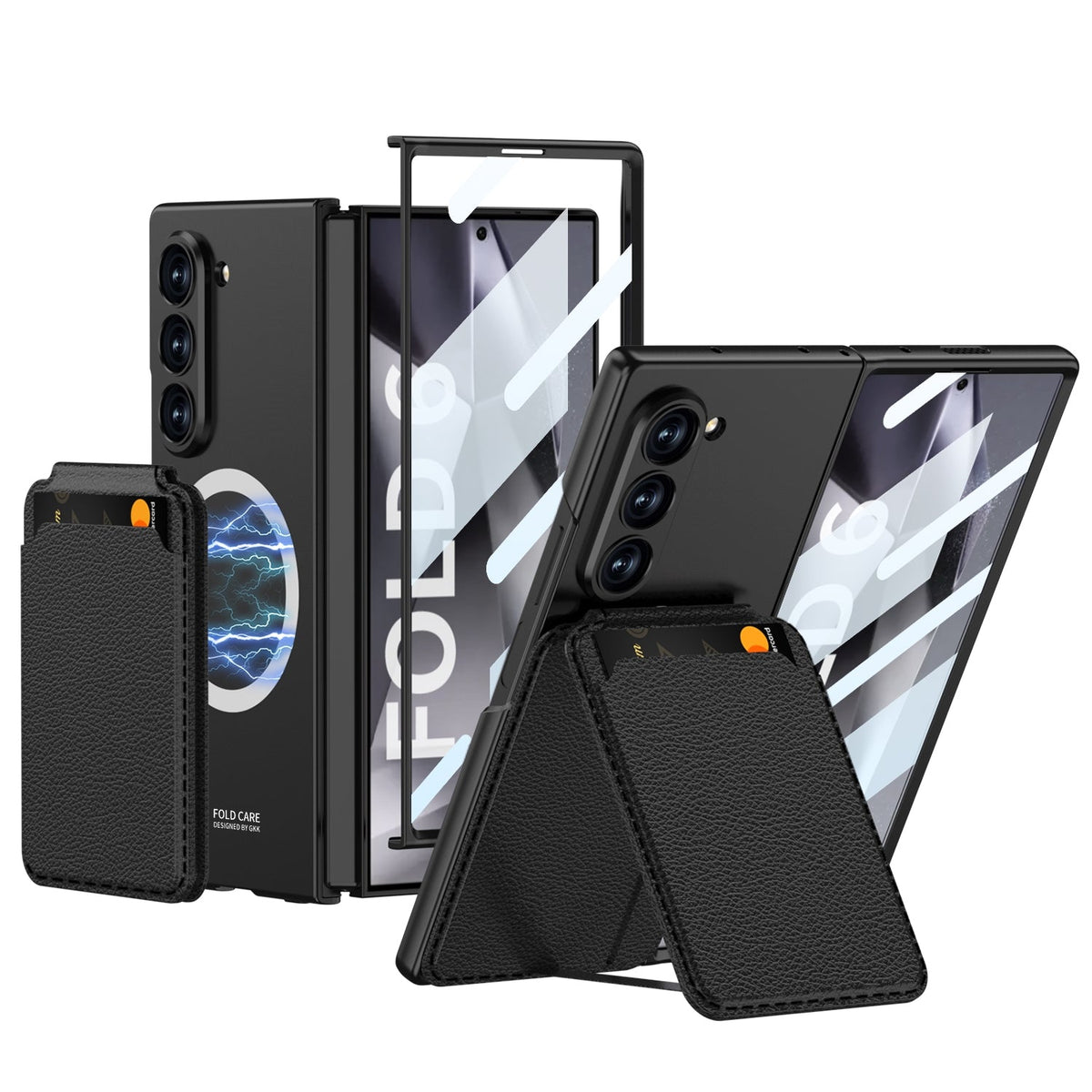 Galaxy Z Fold 7 Detachable Magnetic Wallet MagSafe Leather Case