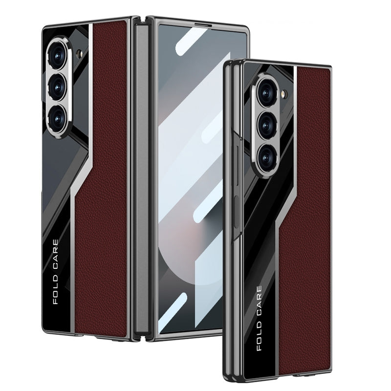 Plating Leather Full Coverage Case