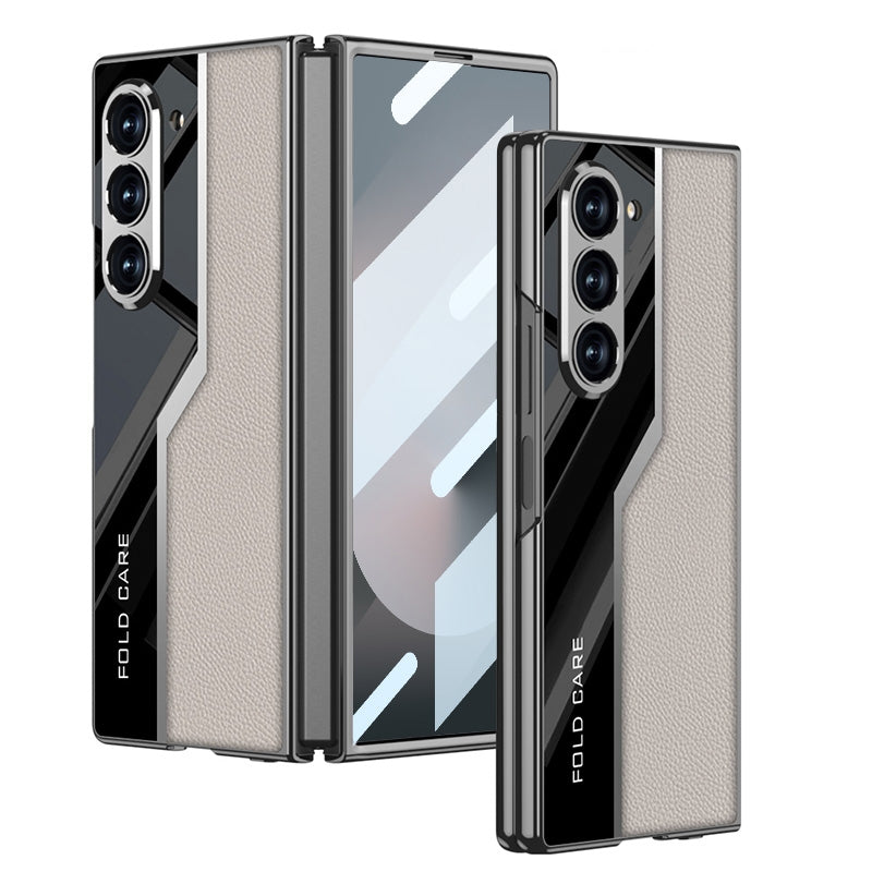 Plating Leather Full Coverage Case