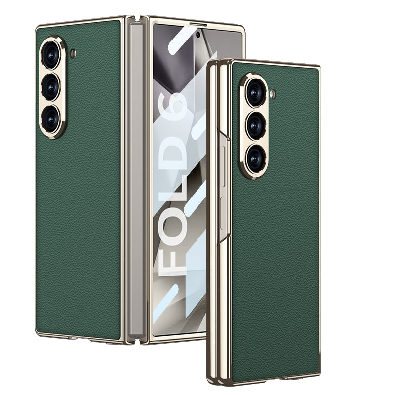 Plating Leather Full Coverage Case