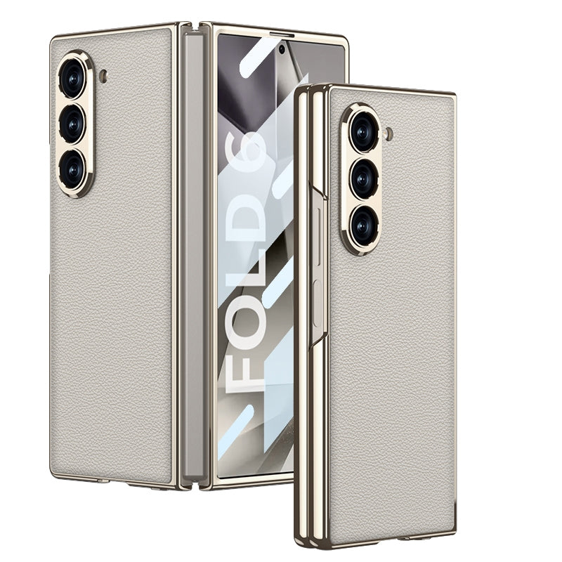 Plating Leather Full Coverage Case