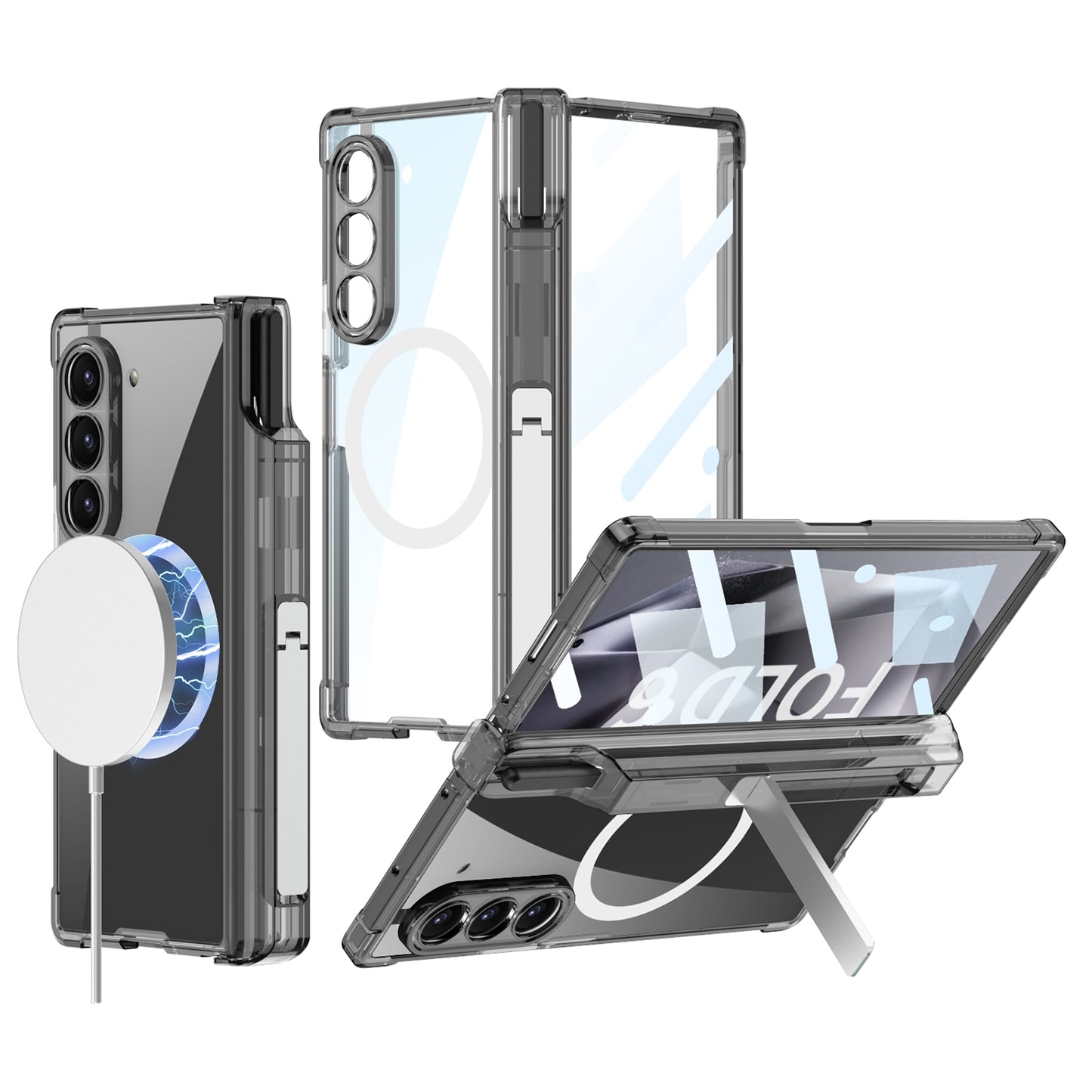 Airbag Hinge Full Coverage MagSafe Case with Holder & Pen Holder