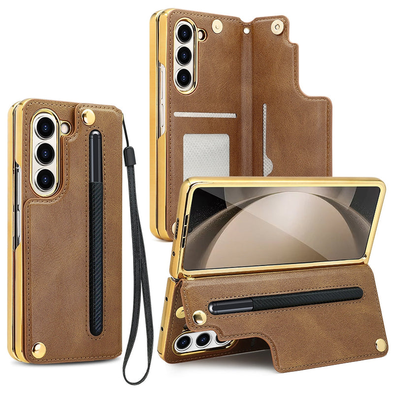 Folding Flip Leather Case with Holder