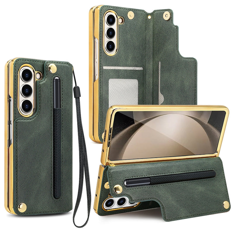 Folding Flip Leather Case with Holder