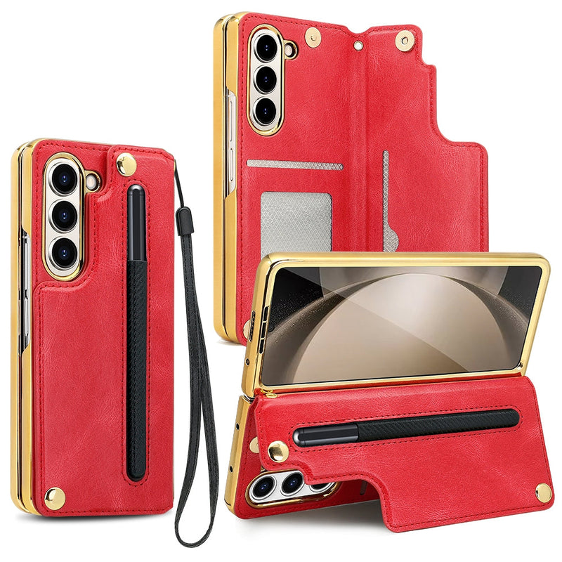 Folding Flip Leather Case with Holder