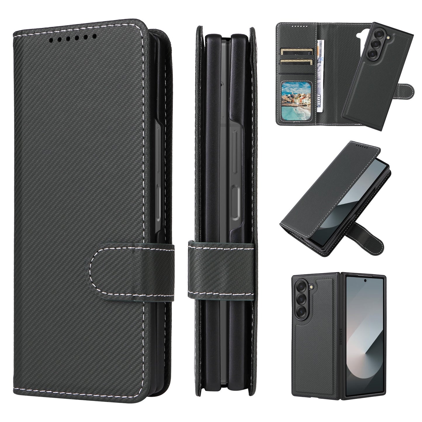 2-in-1 Folding Leather Case