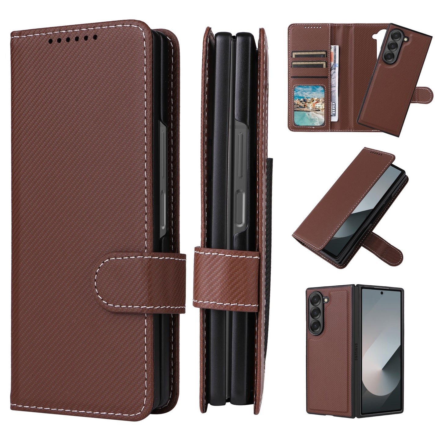 2-in-1 Folding Leather Case