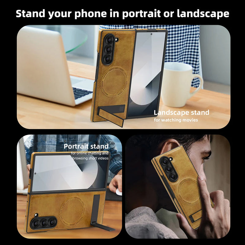 Leather MagSafe Case with Kickstand