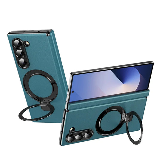 Magnetic Stand Case with Full Screen Glass