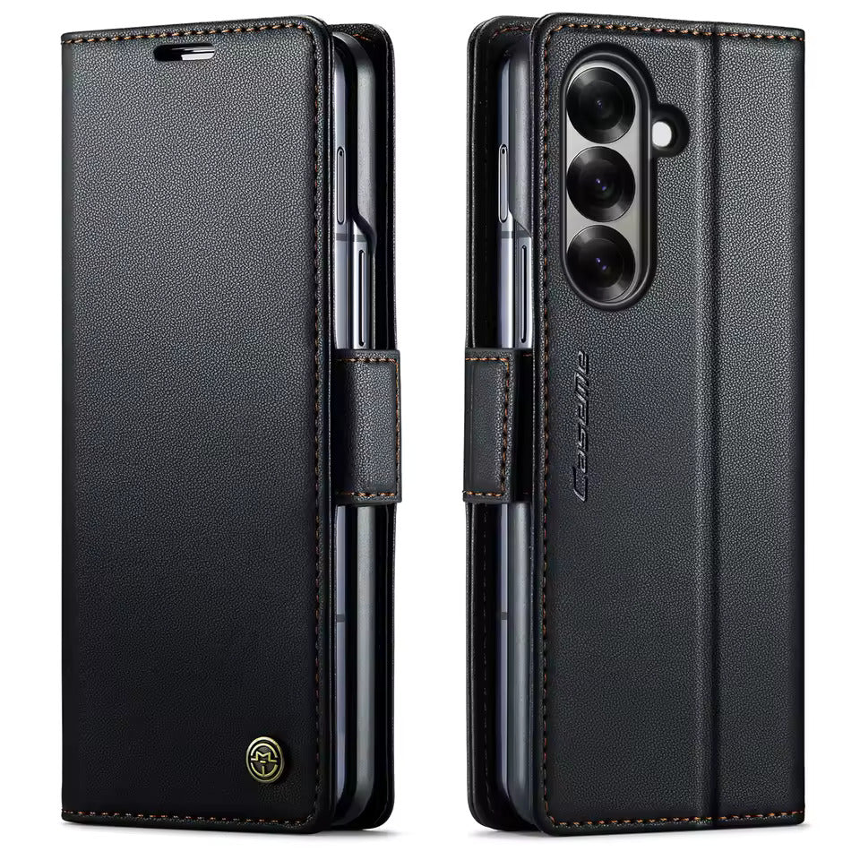Galaxy Z Fold 7 Vintage Leather Wallet Case