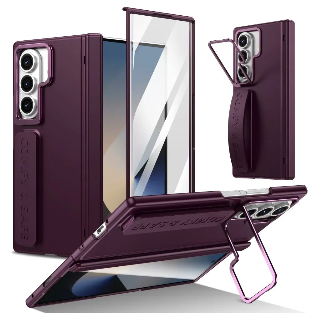 Galaxy Z Fold 5 Full-Body Case with Wristband Stand & Hinge Protection
