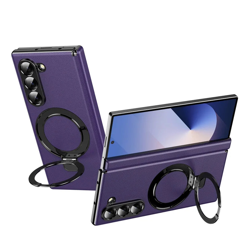 Magnetic Stand Case with Full Screen Glass