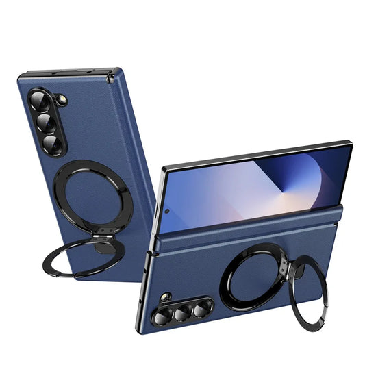 Magnetic Stand Case with Full Screen Glass
