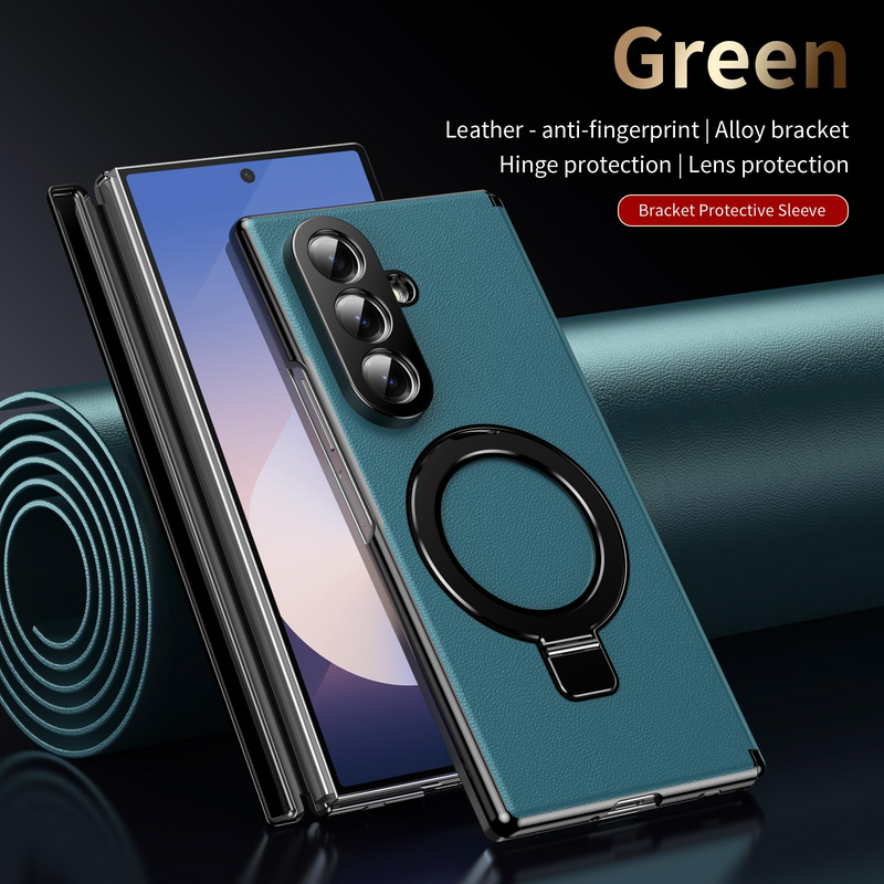 Fold Case with Metal Ring Stand & Hinge Guard