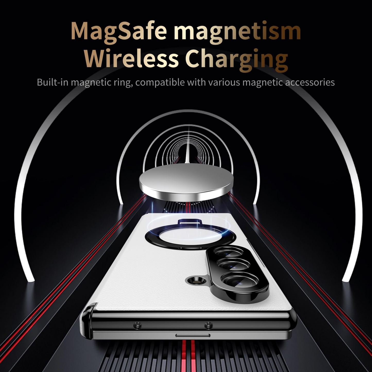 Fold Case with Metal Ring Stand & Hinge Guard