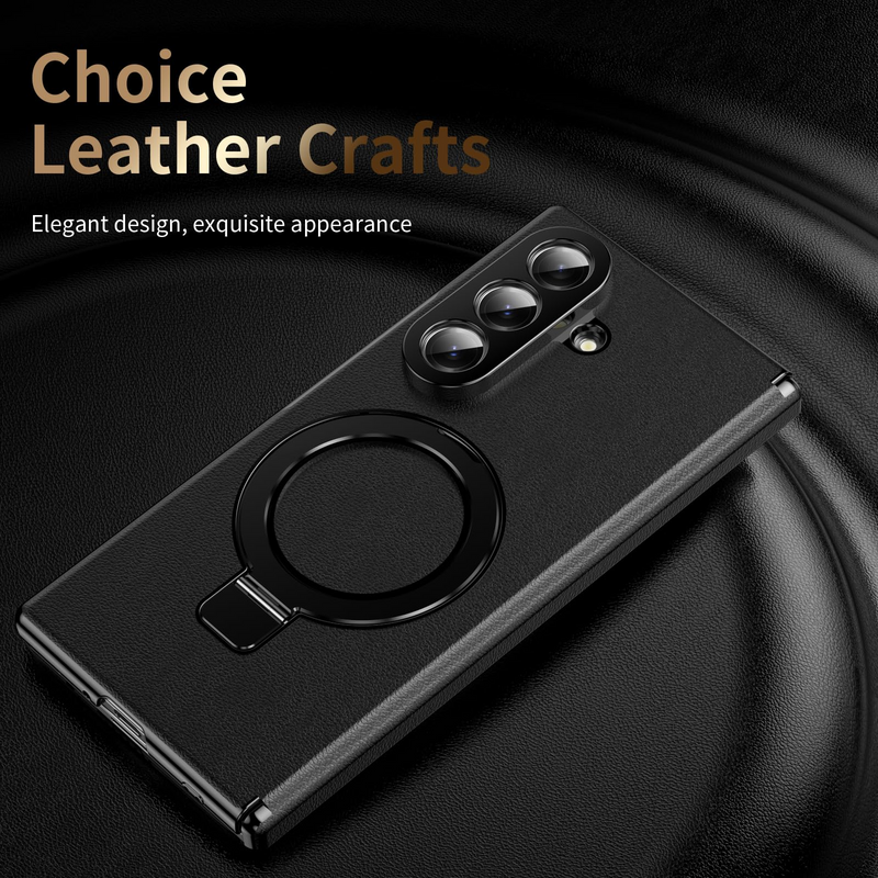 Fold Case with Metal Ring Stand & Hinge Guard