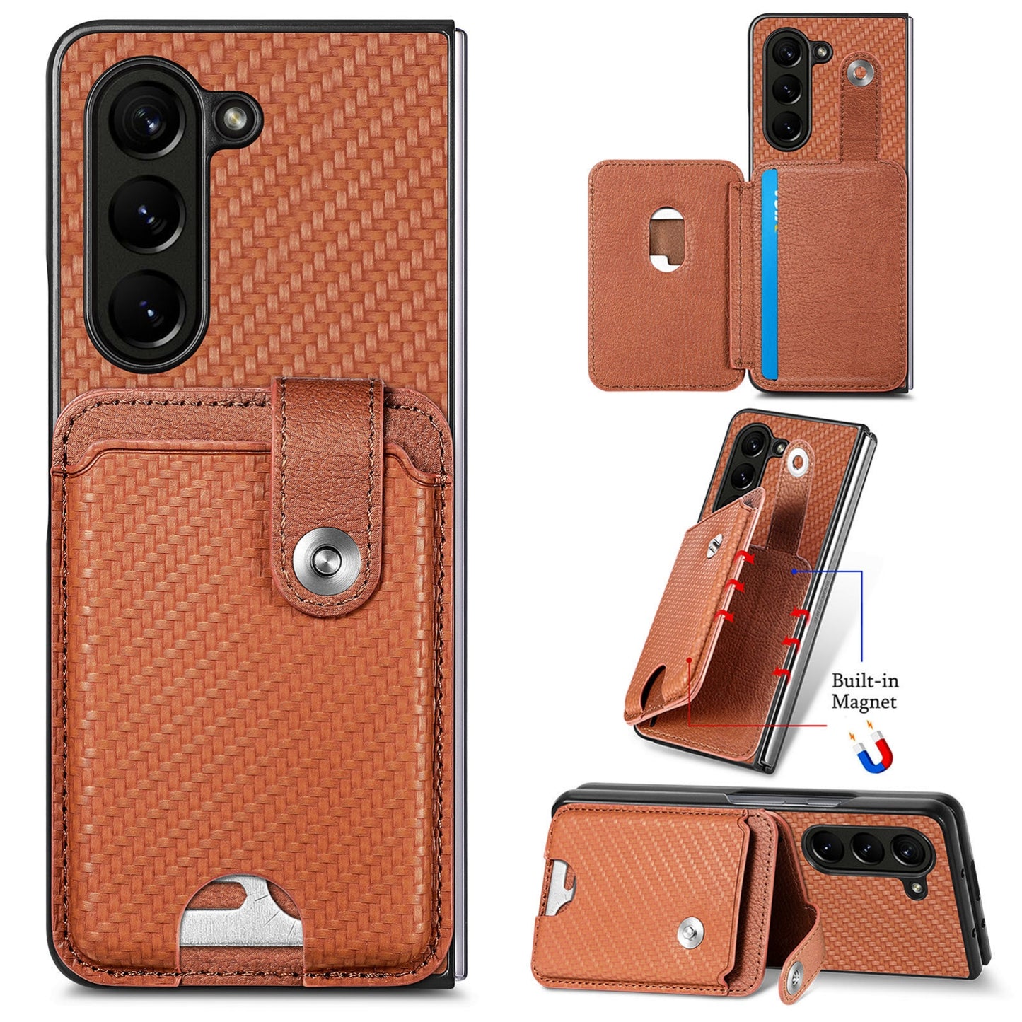 Card Wallet Case with Kickstand & Tool Knife