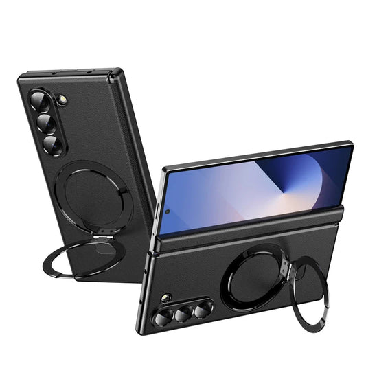 Magnetic Stand Case with Full Screen Glass