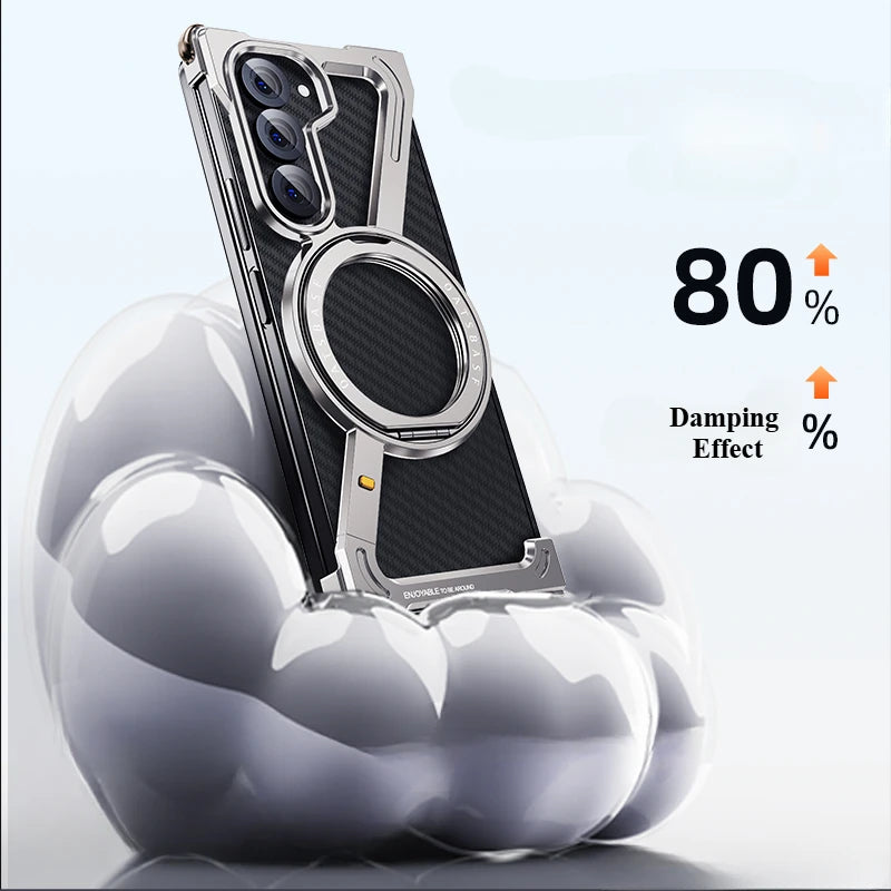 Z-Shape Magnetic Case with Metal Stand