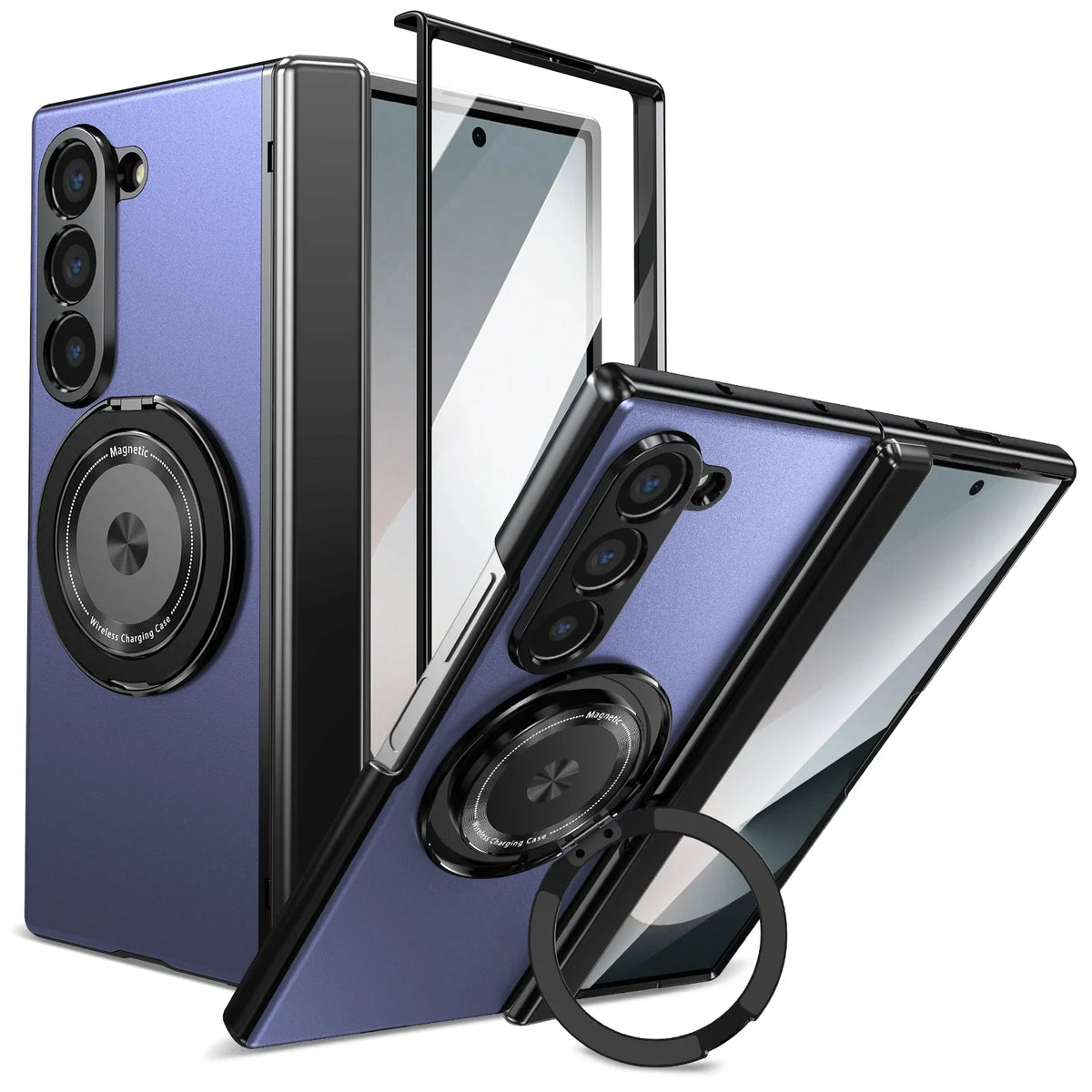 Galaxy Z Fold 6 Slim Magnetic Case with Kickstand & Screen Protector
