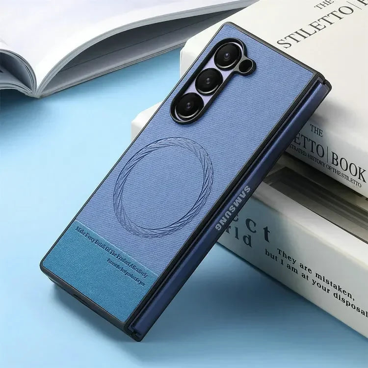 Magnetic Leather Case with Wireless Charging