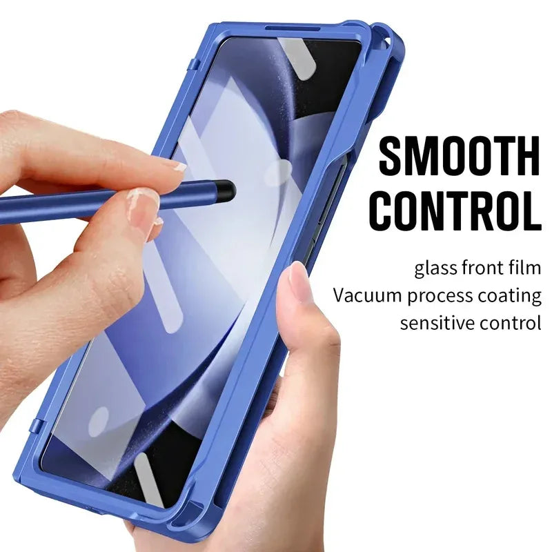 Folding Case with Pen and Hinge Guard