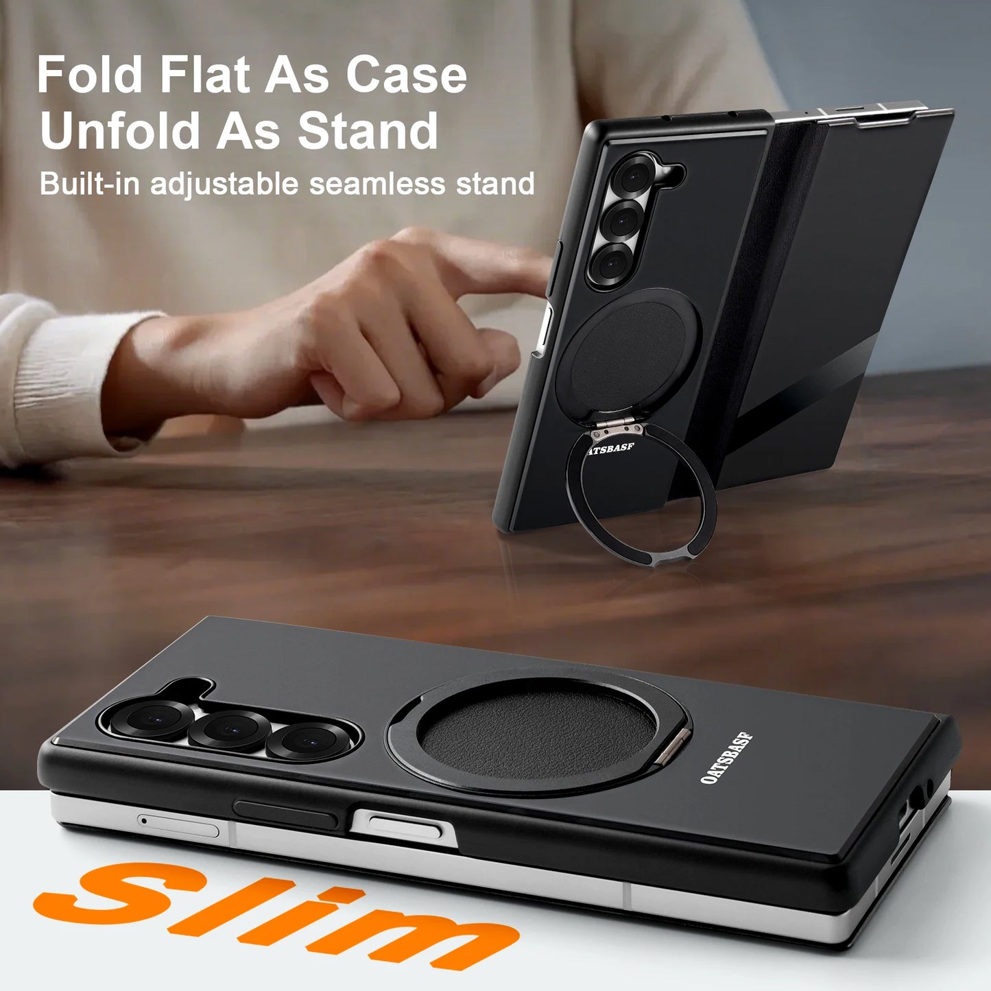 MagSafe Metal Flip Case with Kickstand
