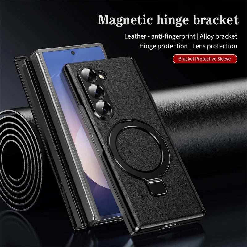 Magnetic Stand Case with Full Screen Glass