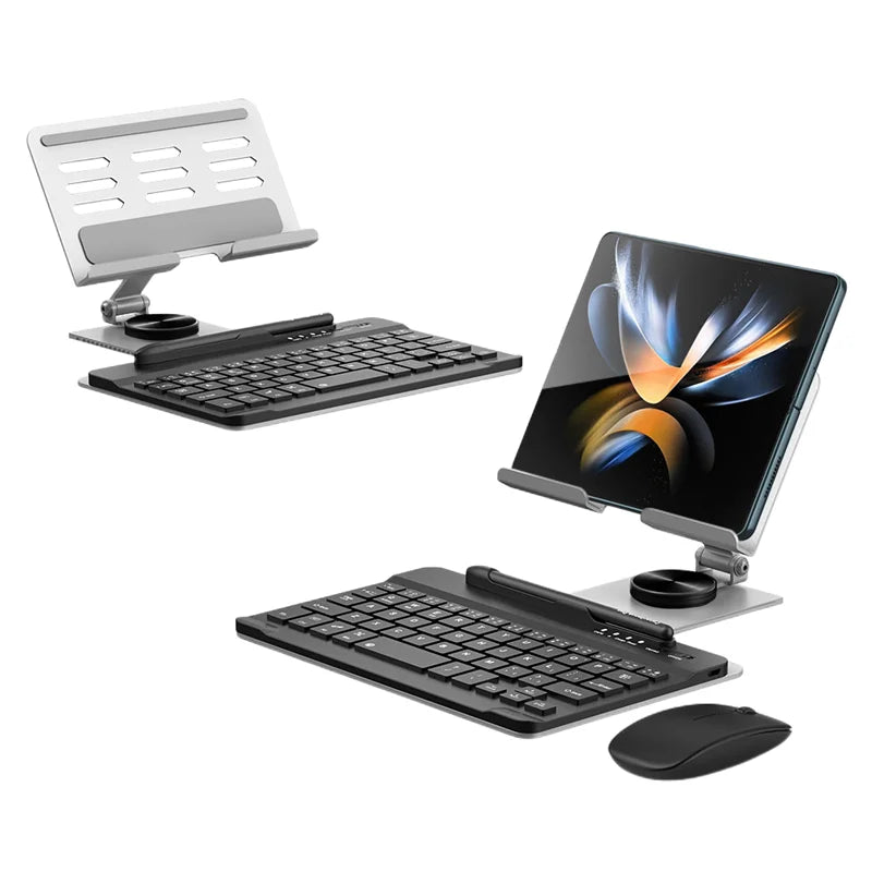 Portable Wireless Keyboard & Stand Set