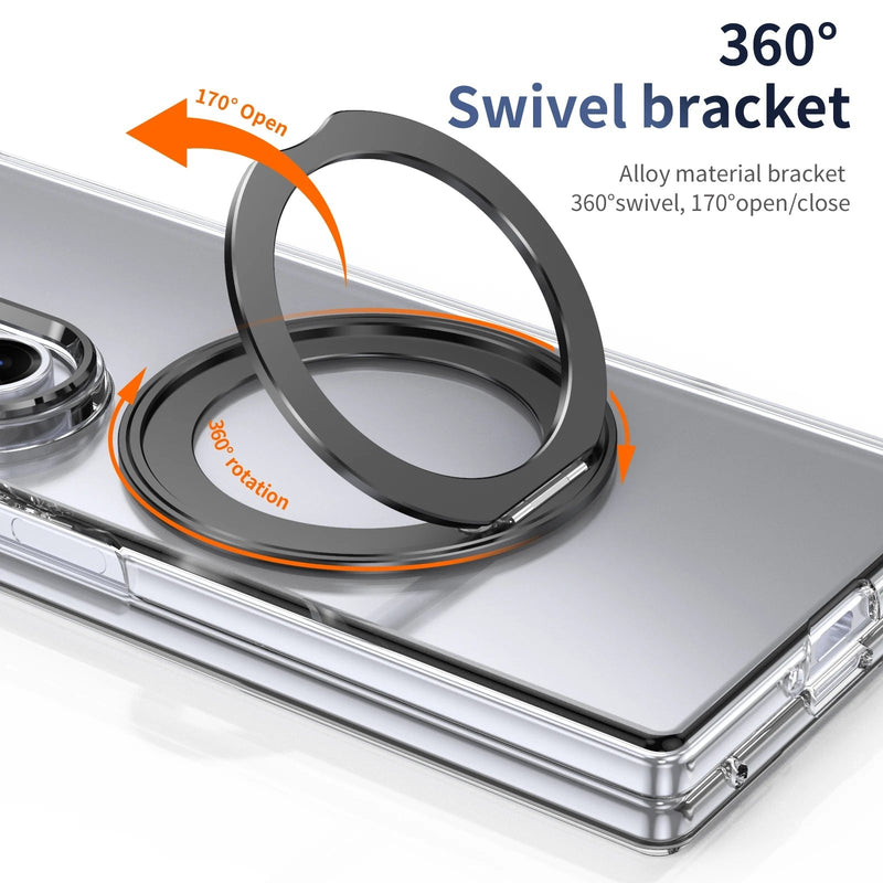360° Magnetic Clear Ring Holder Case