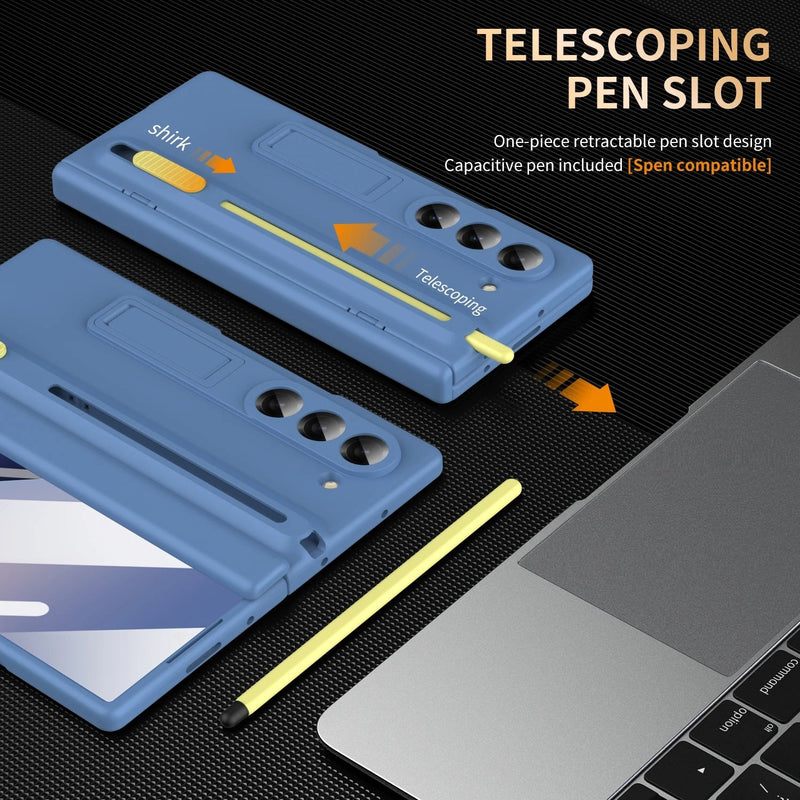 Magnetic Case Hinge Protection Glass Film Pen Slot