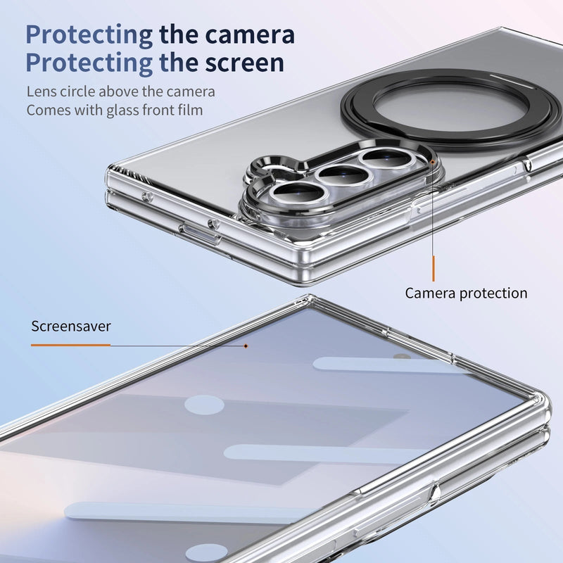 360° Magnetic Clear Ring Holder Case