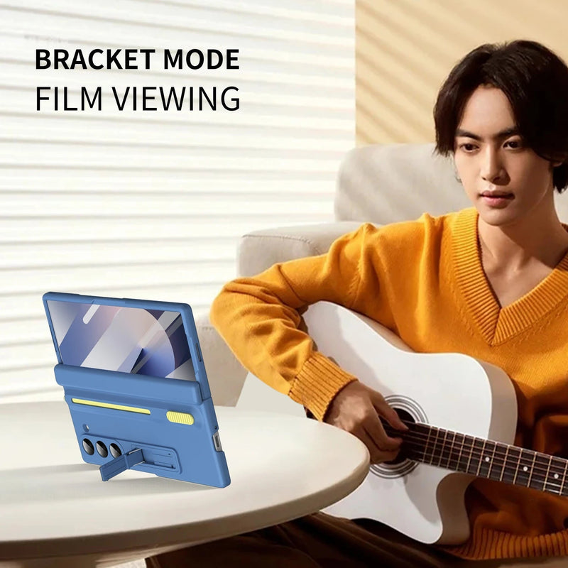 Magnetic Case Hinge Protection Glass Film Pen Slot