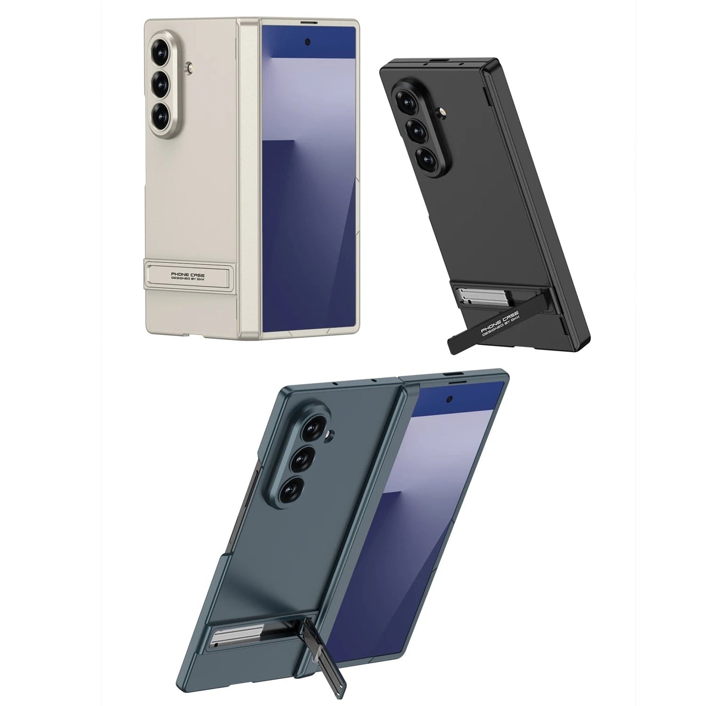 Magnetic Hinge Armor Stand Case