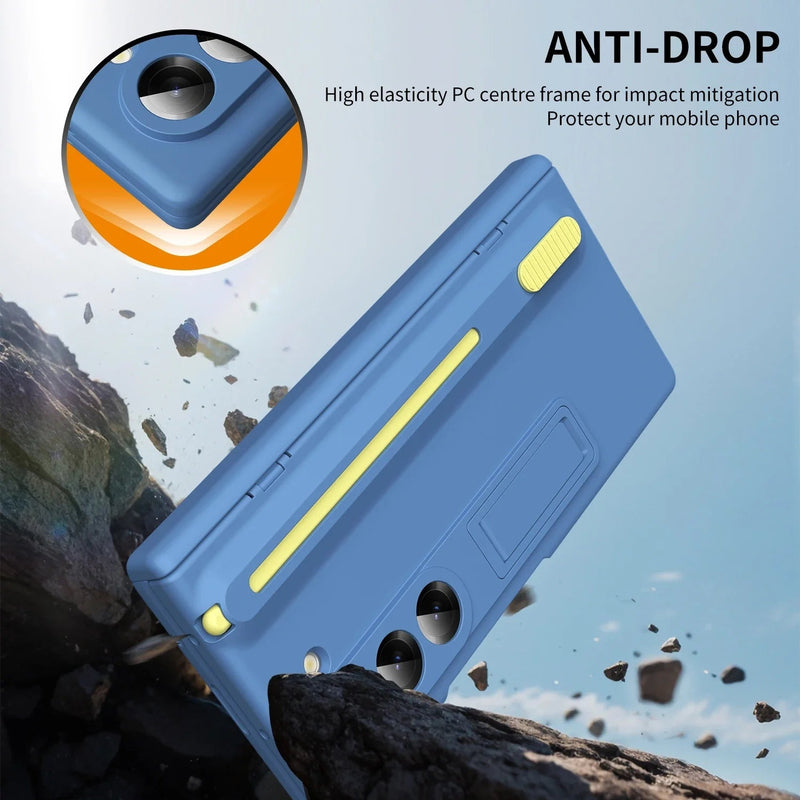 Magnetic Case Hinge Protection Glass Film Pen Slot