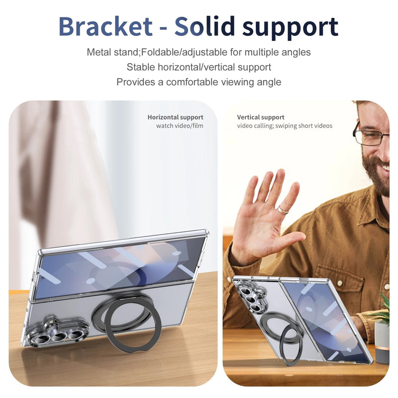 360° Magnetic Clear Ring Holder Case